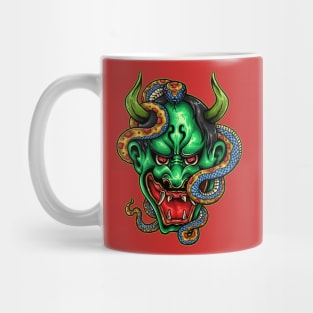 Japanese Demon with Snake Mug